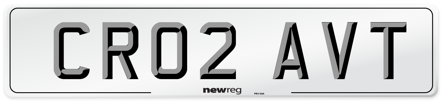 CR02 AVT Number Plate from New Reg